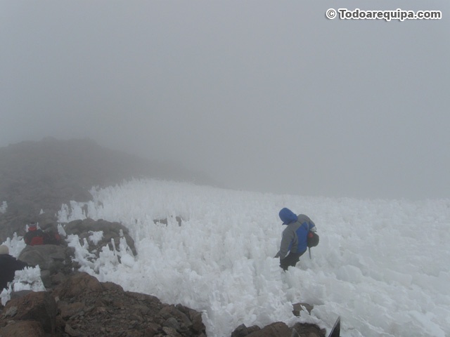 Finalizando el camino sobre la nieve
