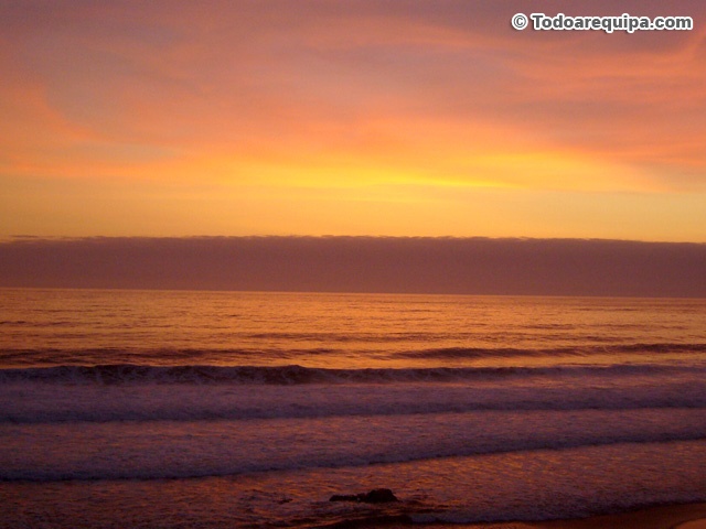 Atardecer en las playas