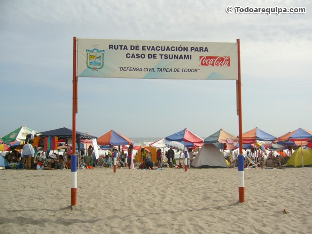 Rutas de evacuacion en caso de tsunami