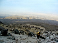 Andinista en el Chachani