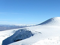 Glaciar de la izquierda muy cerca de la cima del nevado