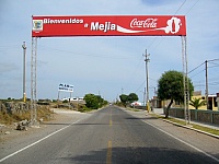 Cartel de ingreso a Mejía